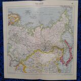 A geographical map from Atlas Quillet year 1925 map: Asia and Russia political map