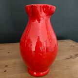 Large pitcher, red glazed ceramic decanter