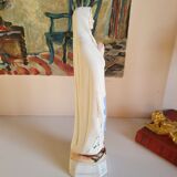 Religious Statuette of the Virgin Mary in Biscuit Porcelain