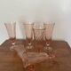 Champagne flutes in pink glass from Arcoroc Luminarc model Rosaline.