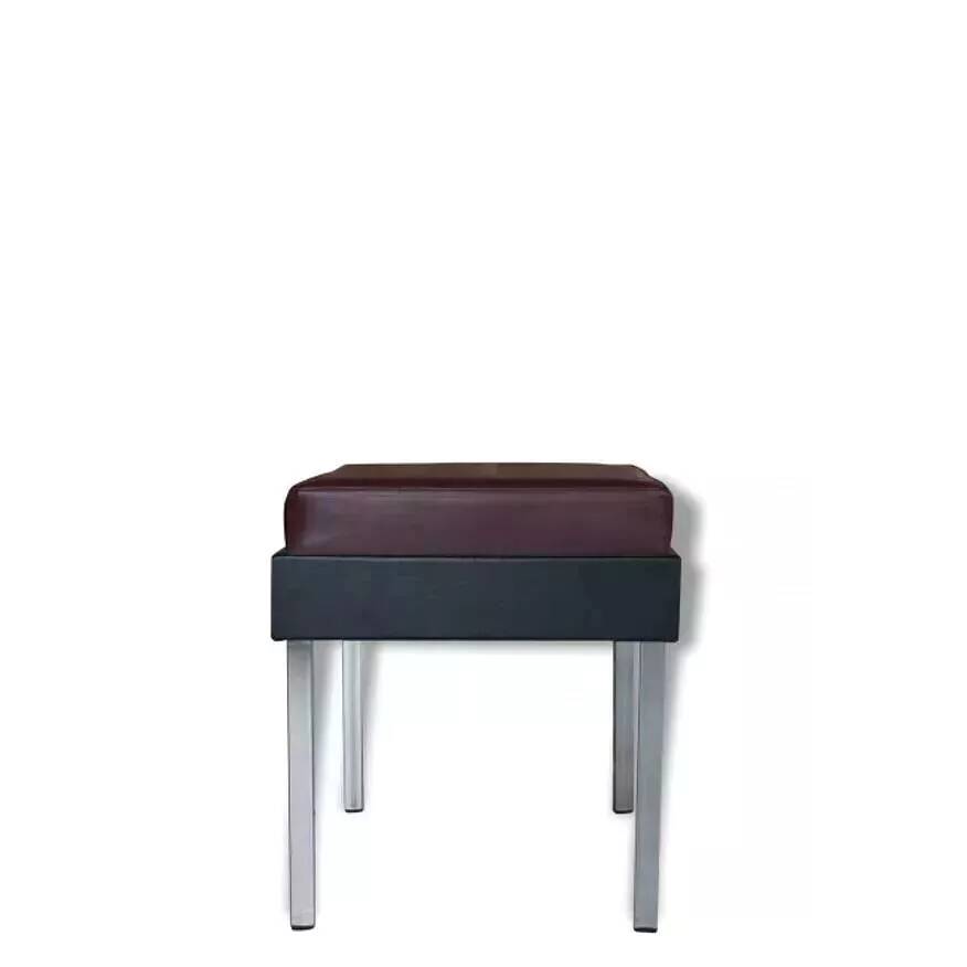 Strafor stool from the 50s, chrome and imitation leather