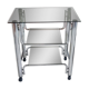 Rolling service chromed metal vintage 80s
