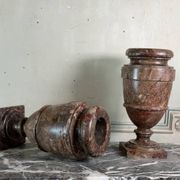 Pair of Sarrancolin marble urns, France 19th century