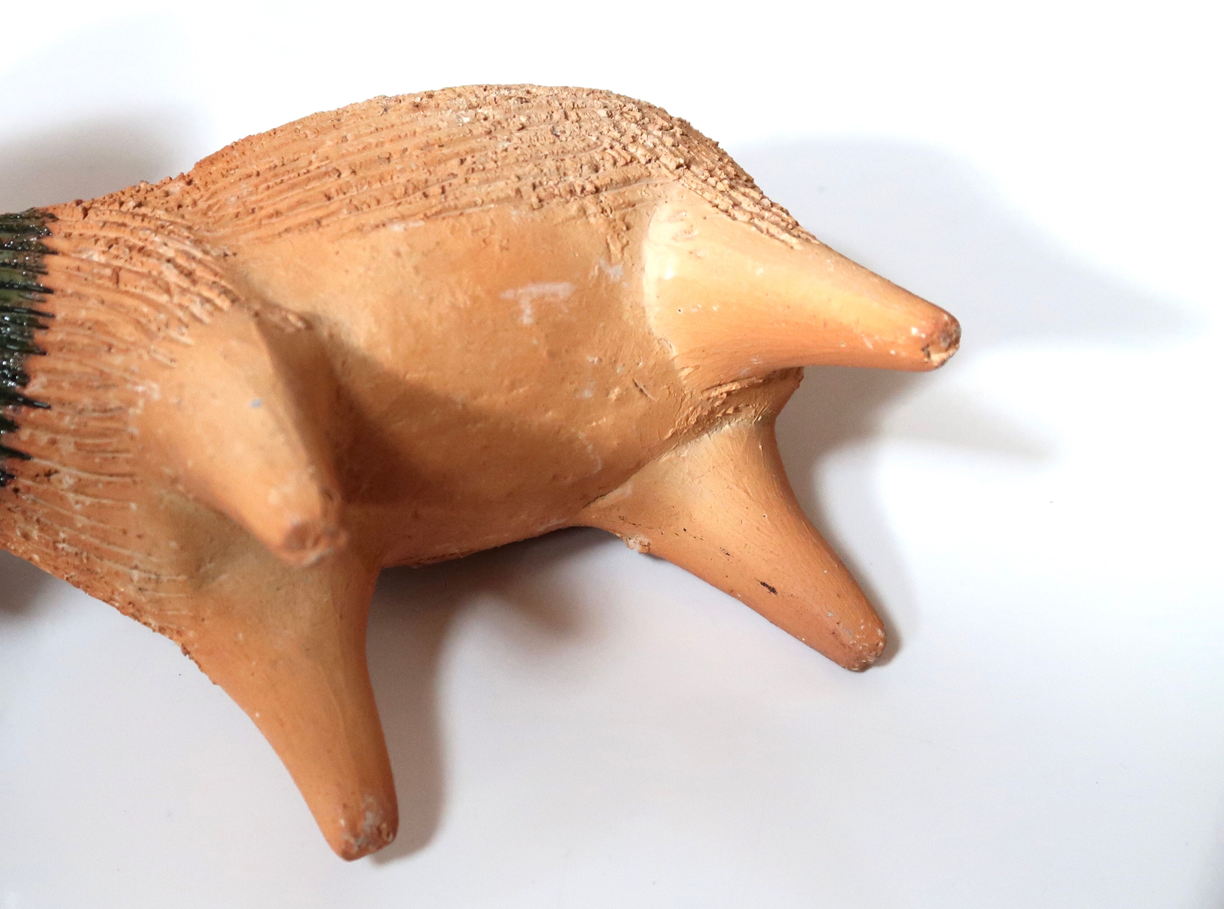 Pique flowers " goat " Mexican ceramic, 70s