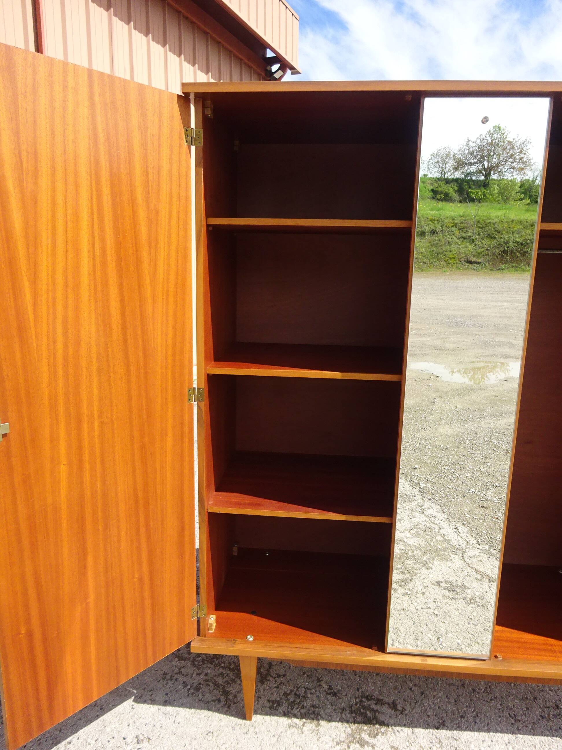 Vintage wardrobe, closet and shelves