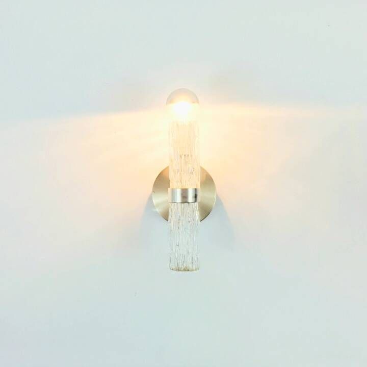 Pair of Mid-Century Glass Wall Lamps from Kaiser Leuchten, Germany, 1960s