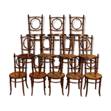 Set twelve bistro chairs