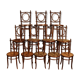 Set twelve bistro chairs