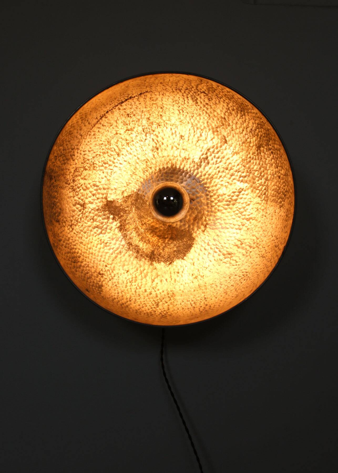 Large Vintage Aluminum Wall Lamp, 70s