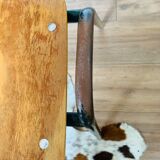 Set of 4 wood and metal chairs