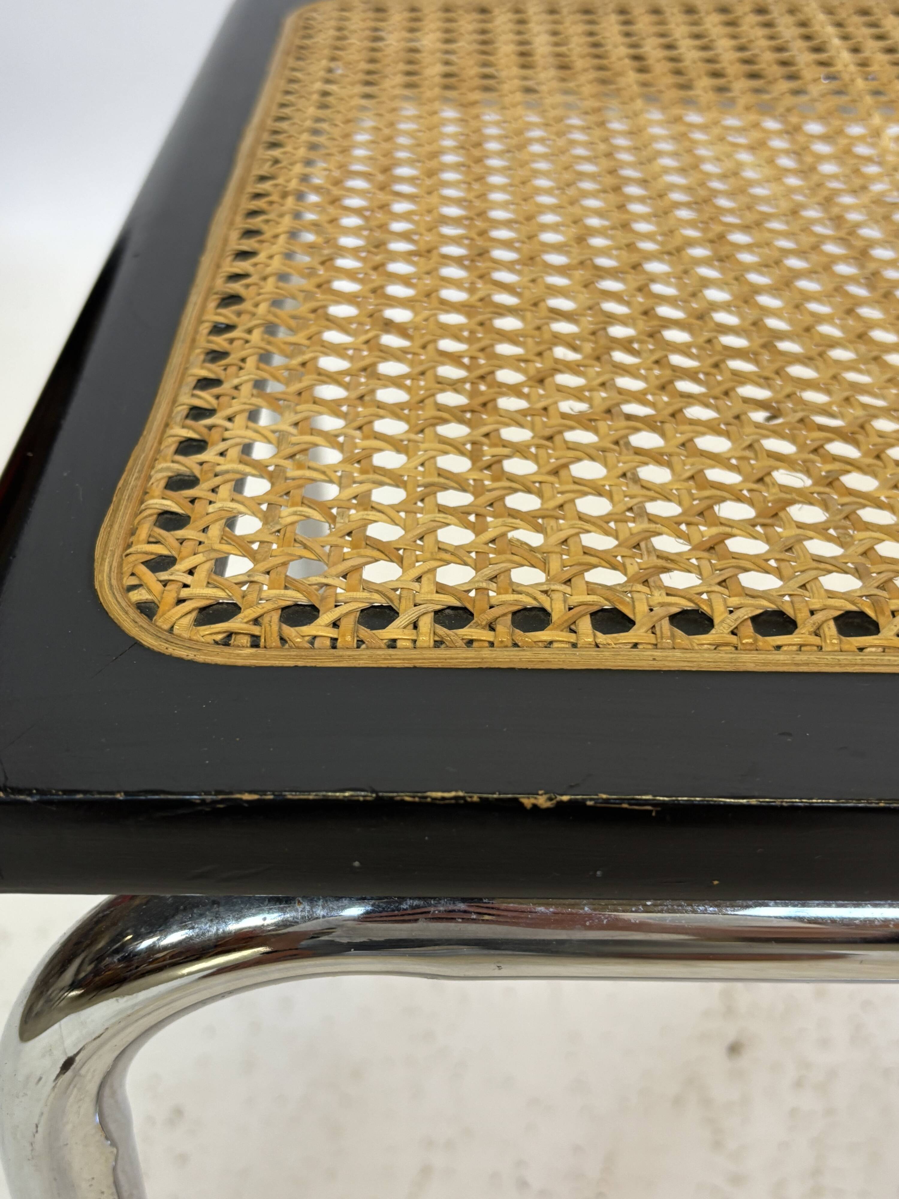 Vintage Cesca chair style b32 model in chrome and black