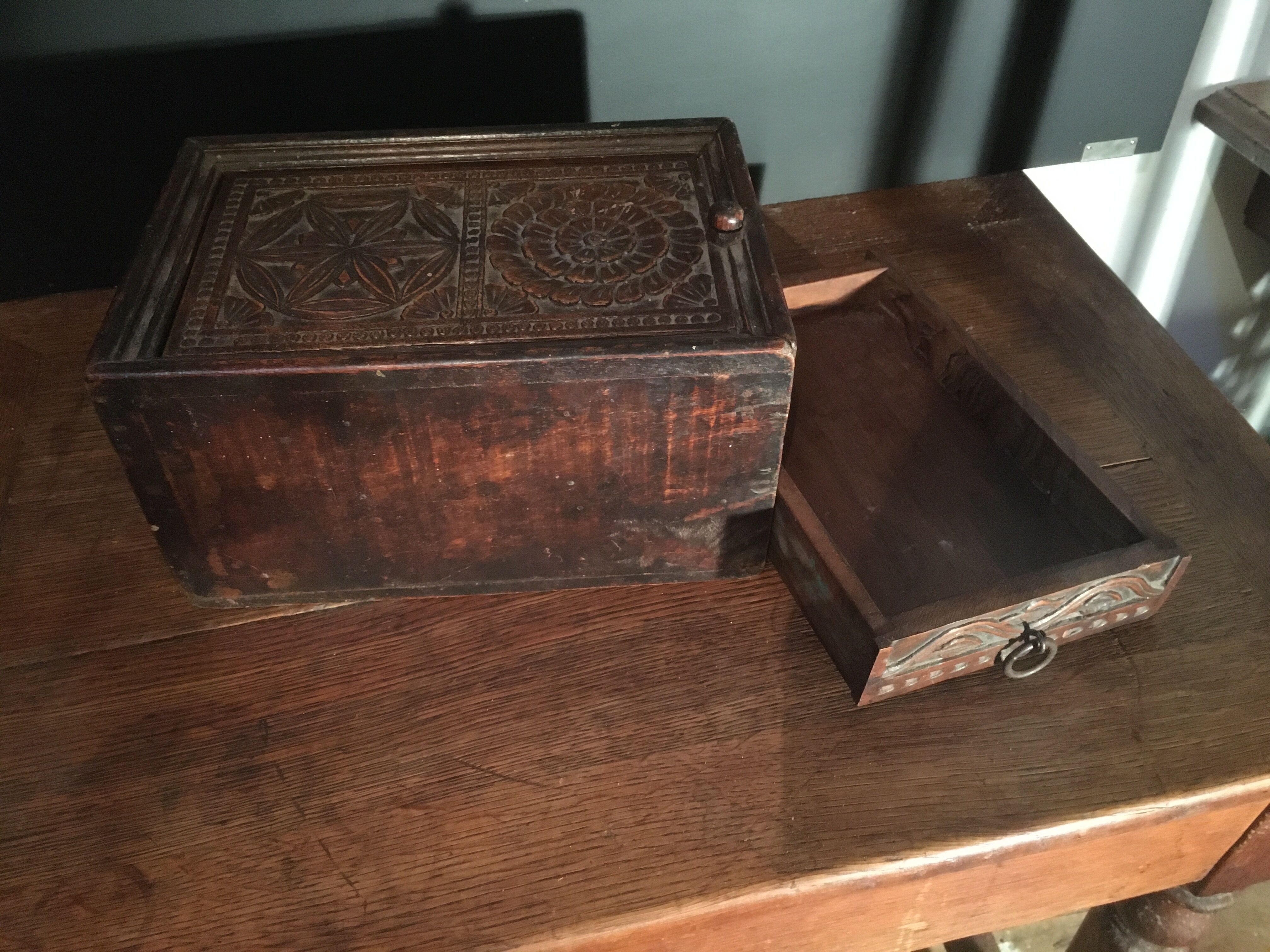 Indian teak spice box