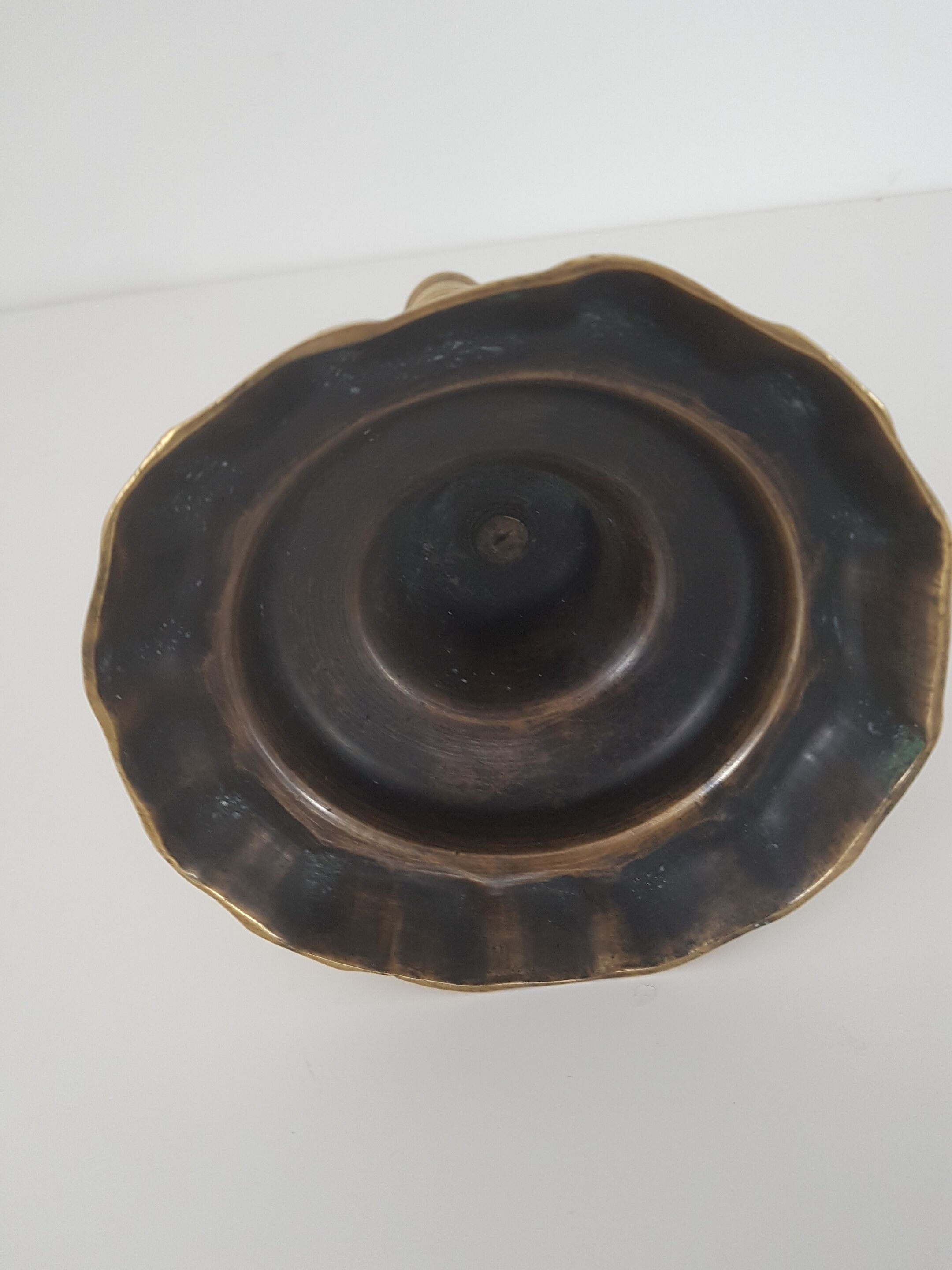 Old brass candlestick