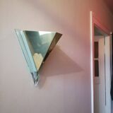 Post modern triangular brass wall light, 1990