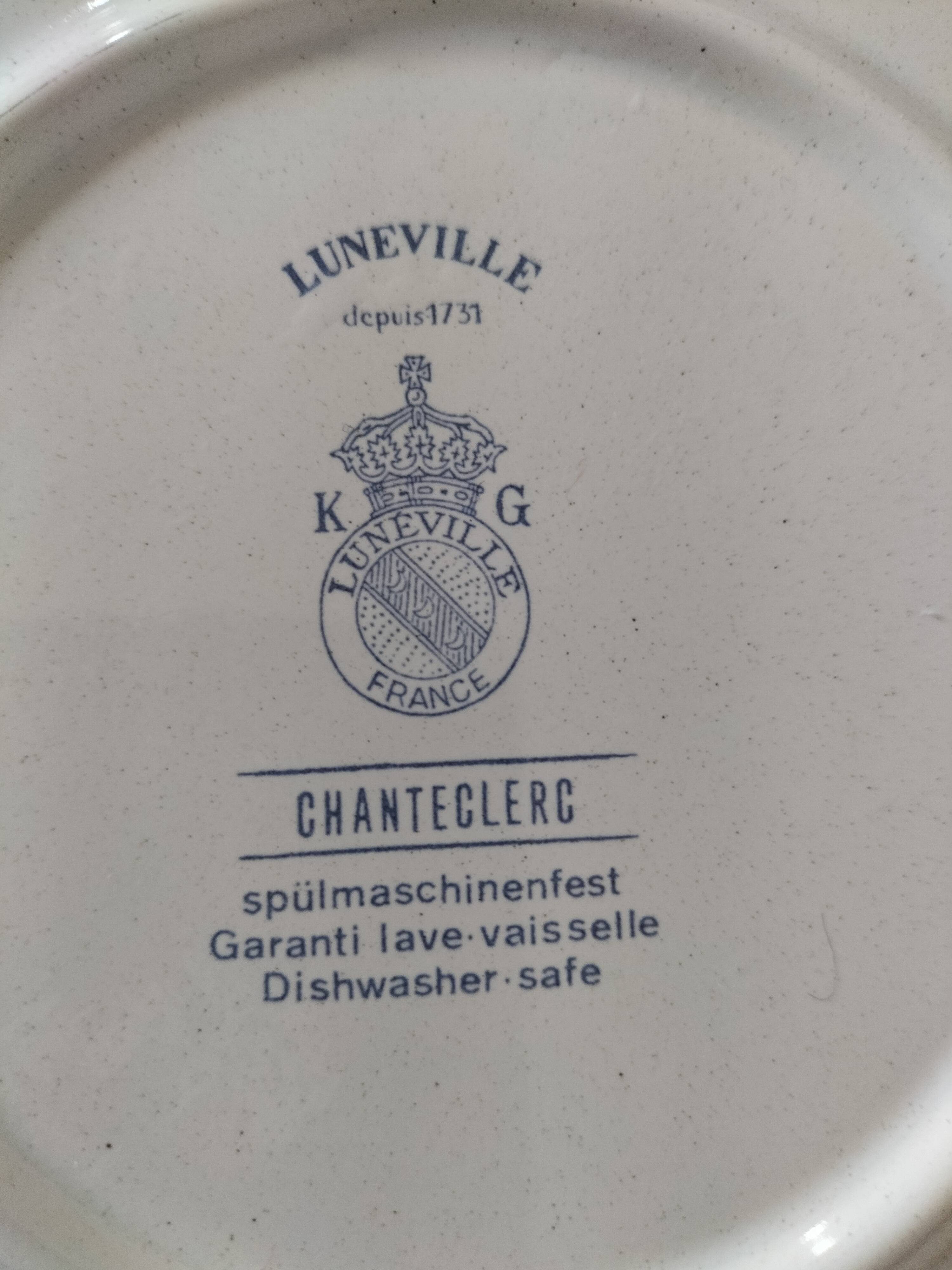 Lunéville plate Chanteclerc model