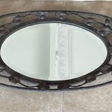 Mirror or centerpiece wrought iron Art Deco signed.