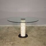 Round table with glass surface