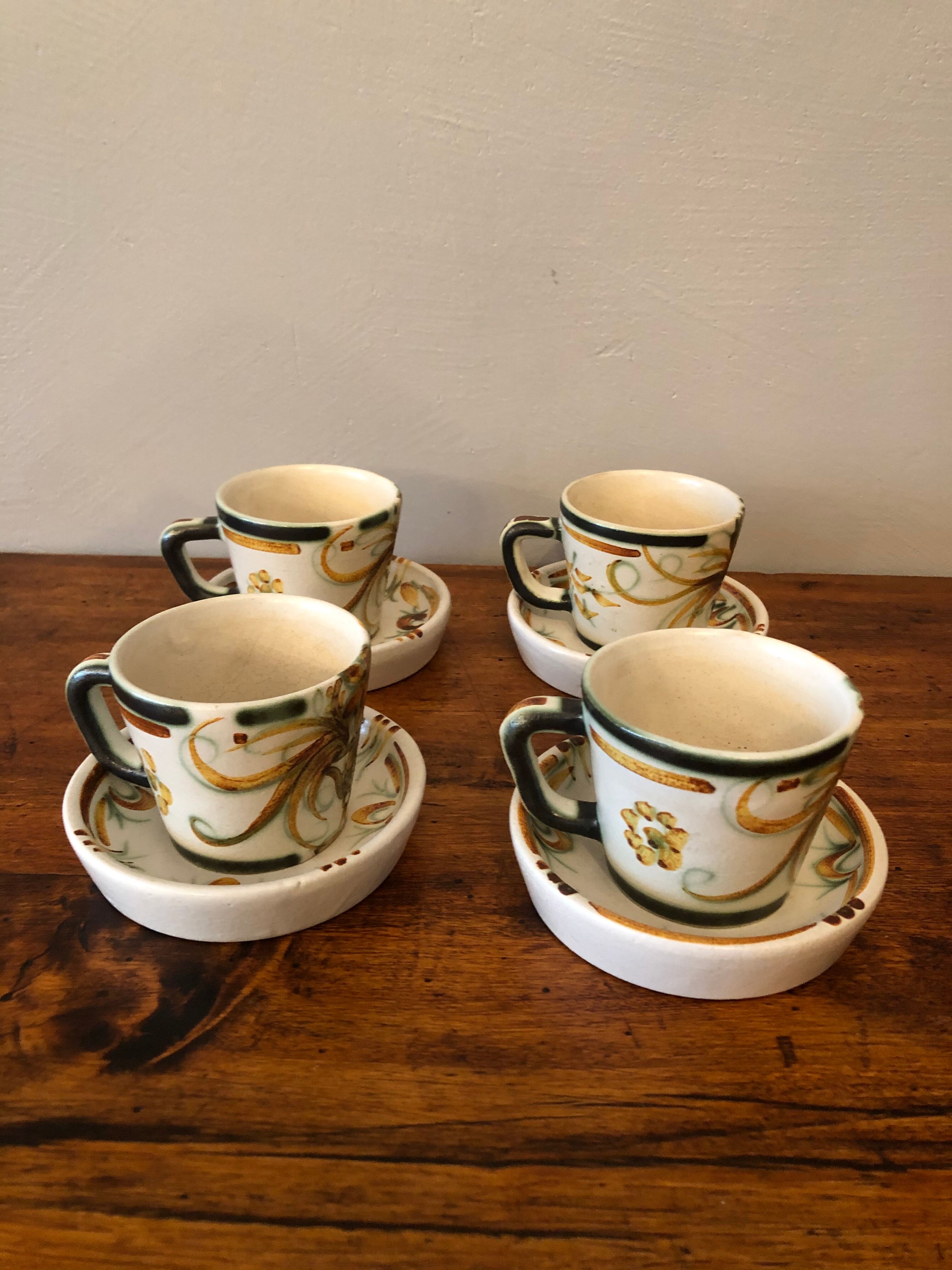 Coffee service for 4 peoples, cups, Keraluc
