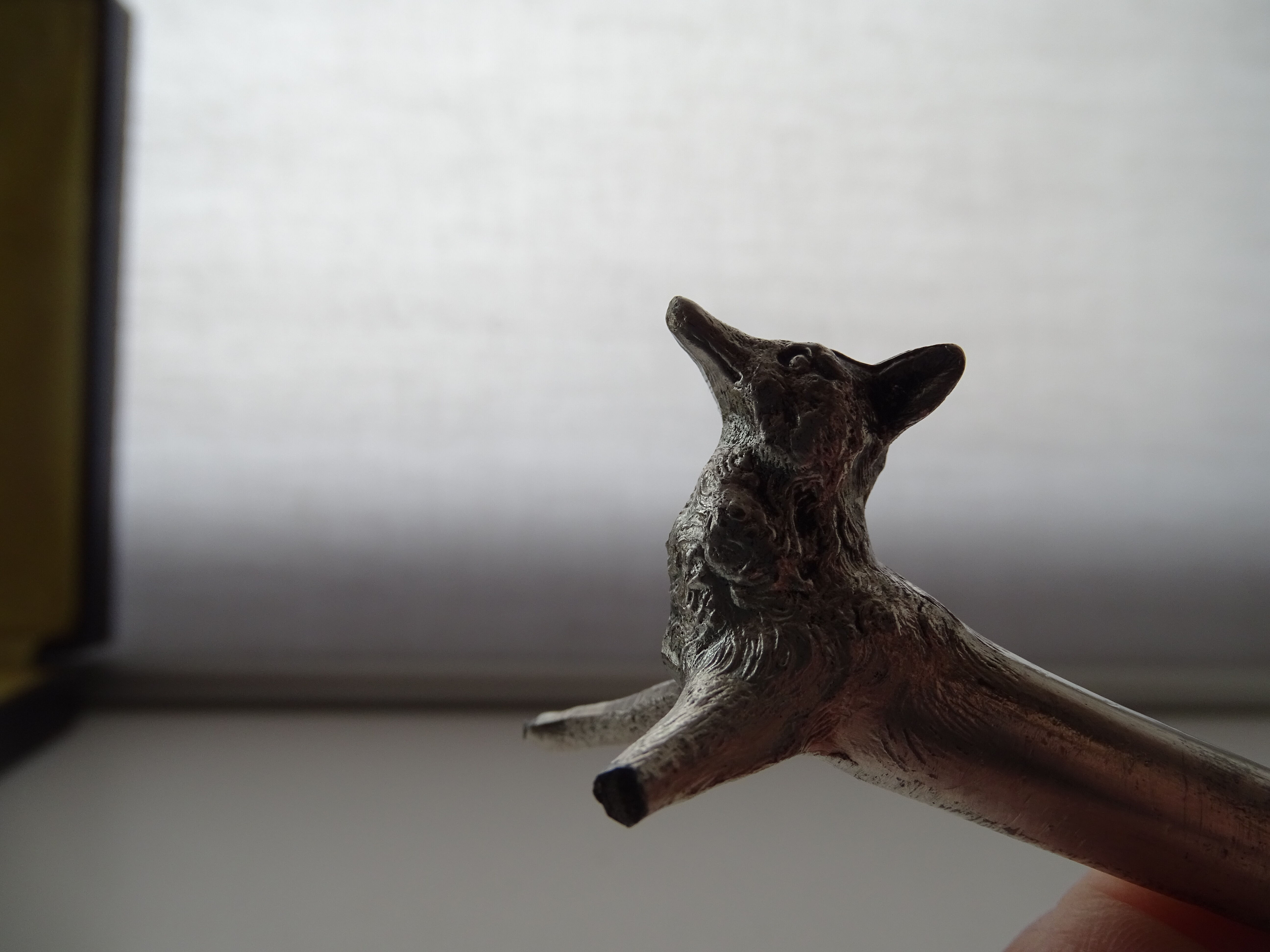 12 animal knife holders Art Deco antique silver metal in case