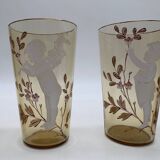 12 enamelled glasses, Mary Gregory, USA, 19th century