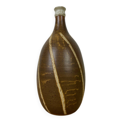 Vase bouteille grès pyrité, Saint Philibert