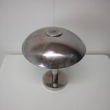 1930s Art Deco Chrome Plated Mushroom Table Lamp, Czechoslovakia