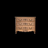Commode de style Louis XV chêne brut massif, 1920