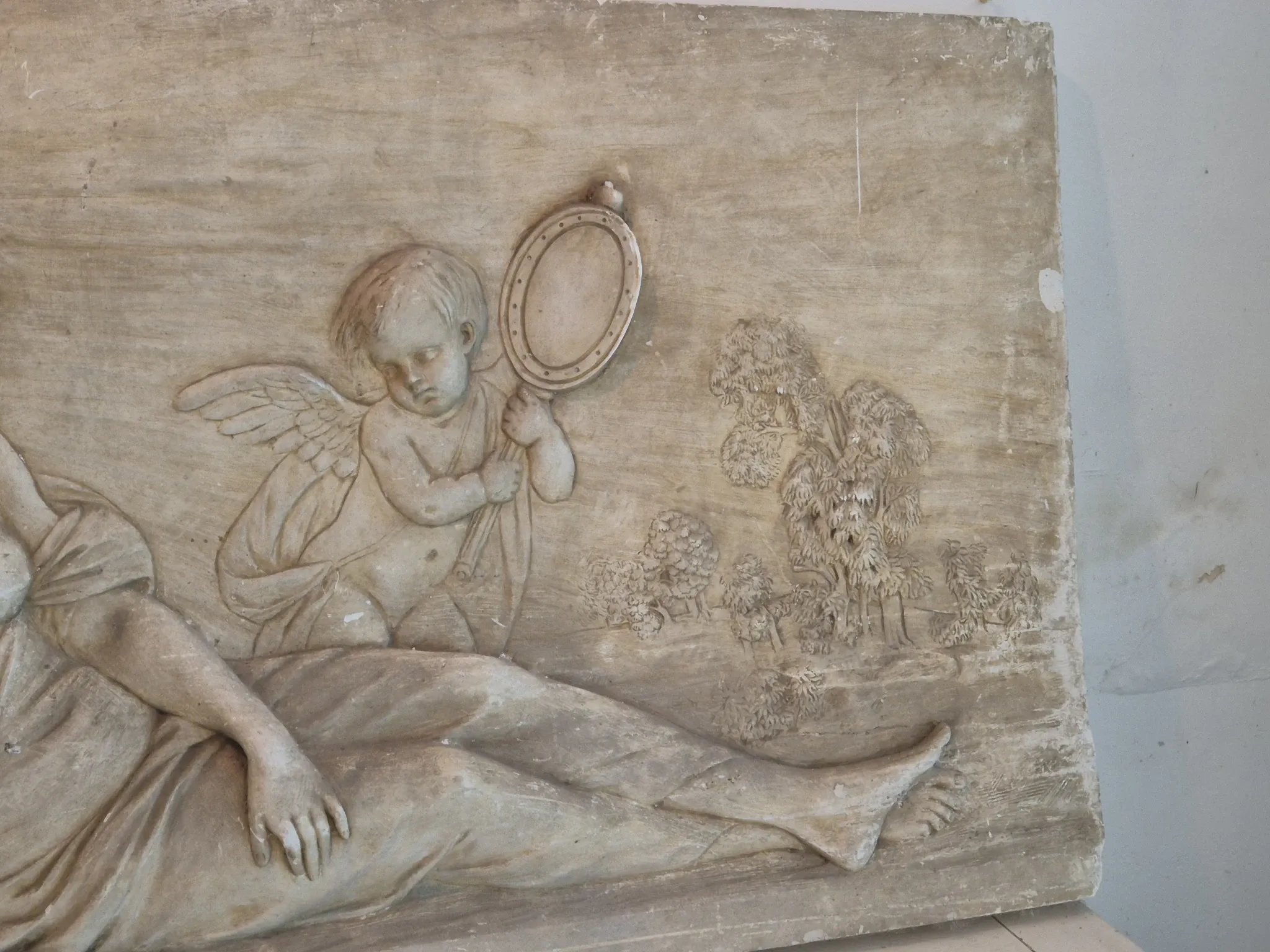 Plaster bas-relief of Venus