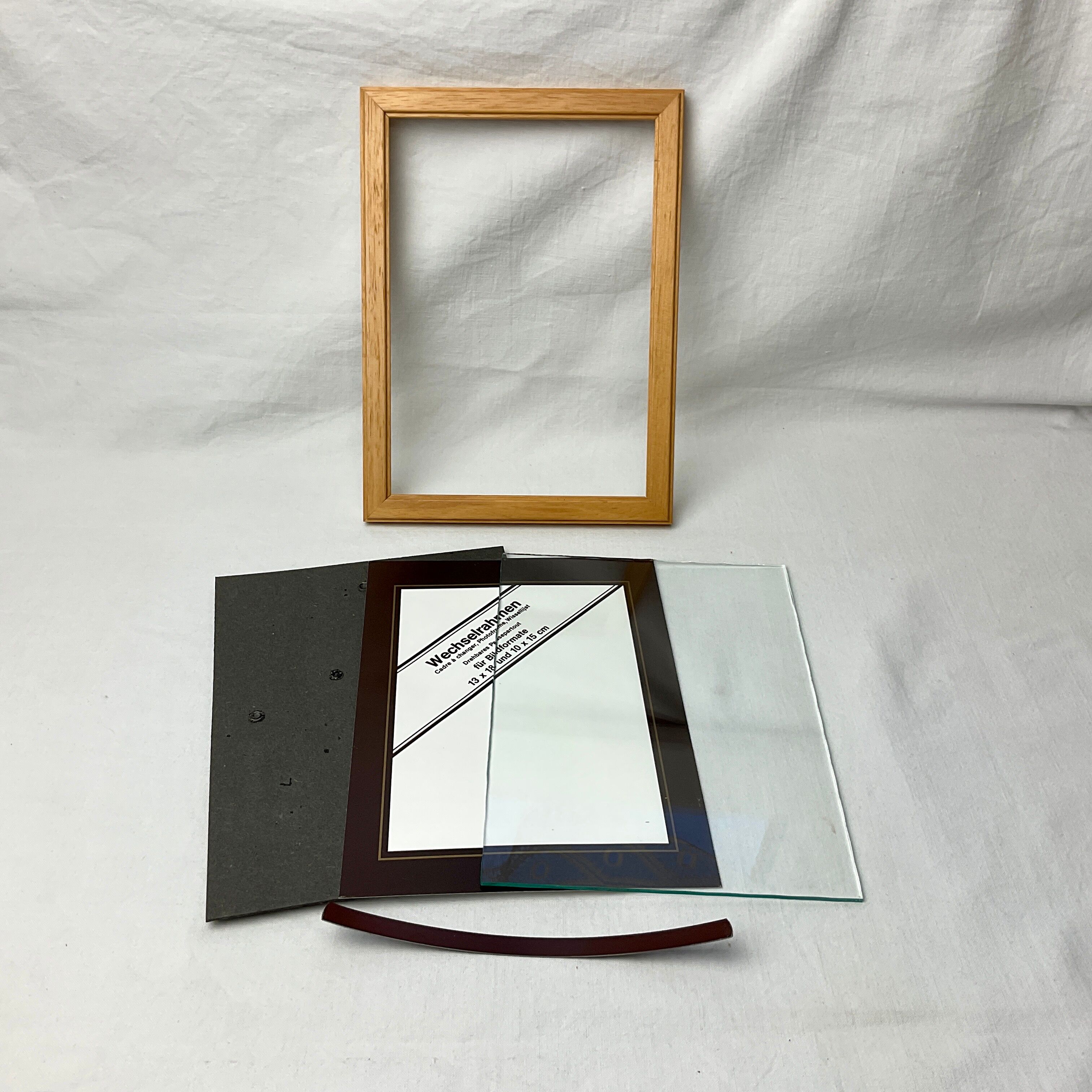 Old frame in light wood