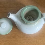 Large Vintage Teapot / Teapot with Pyrite Stoneware Infuser - Signed