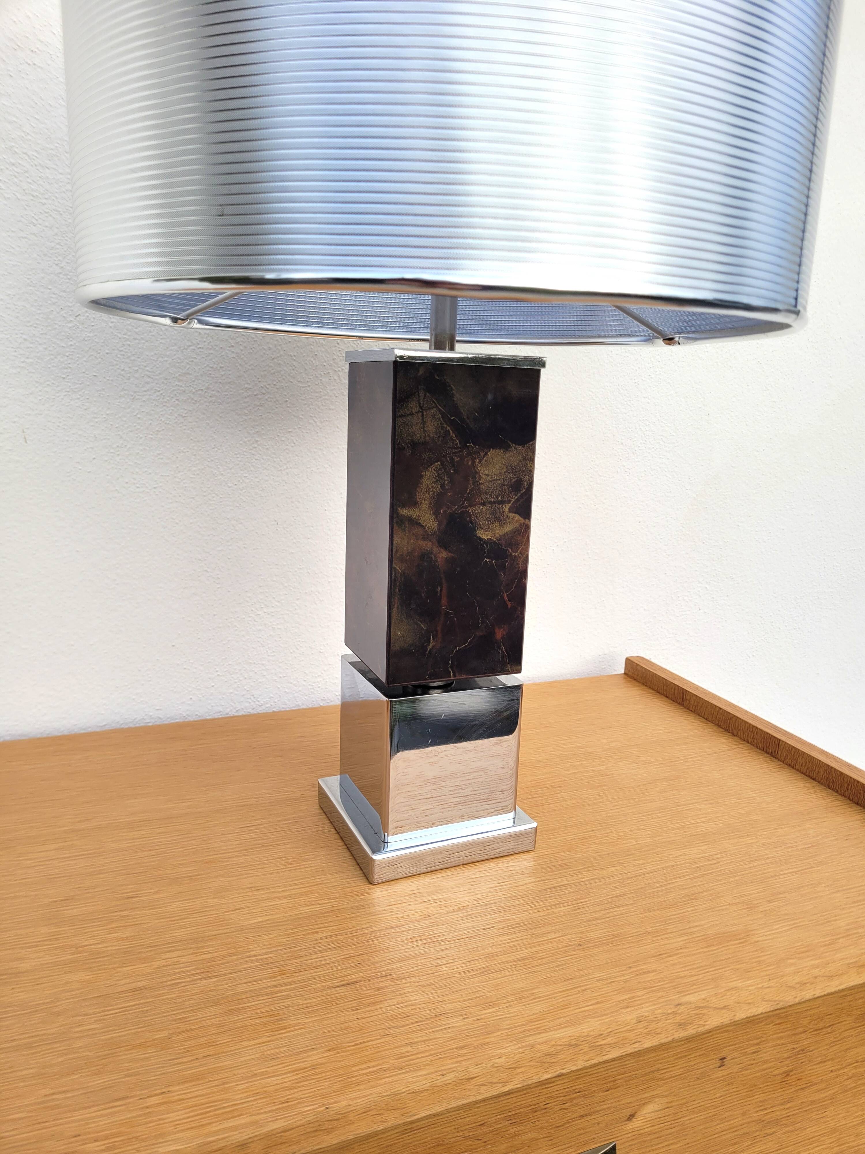Vintage chrome table lamp 70s