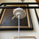 Paire de suspensions en verre blanc