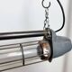 Large Grey Soviet Industrial Hanging Tube Light, 1970s