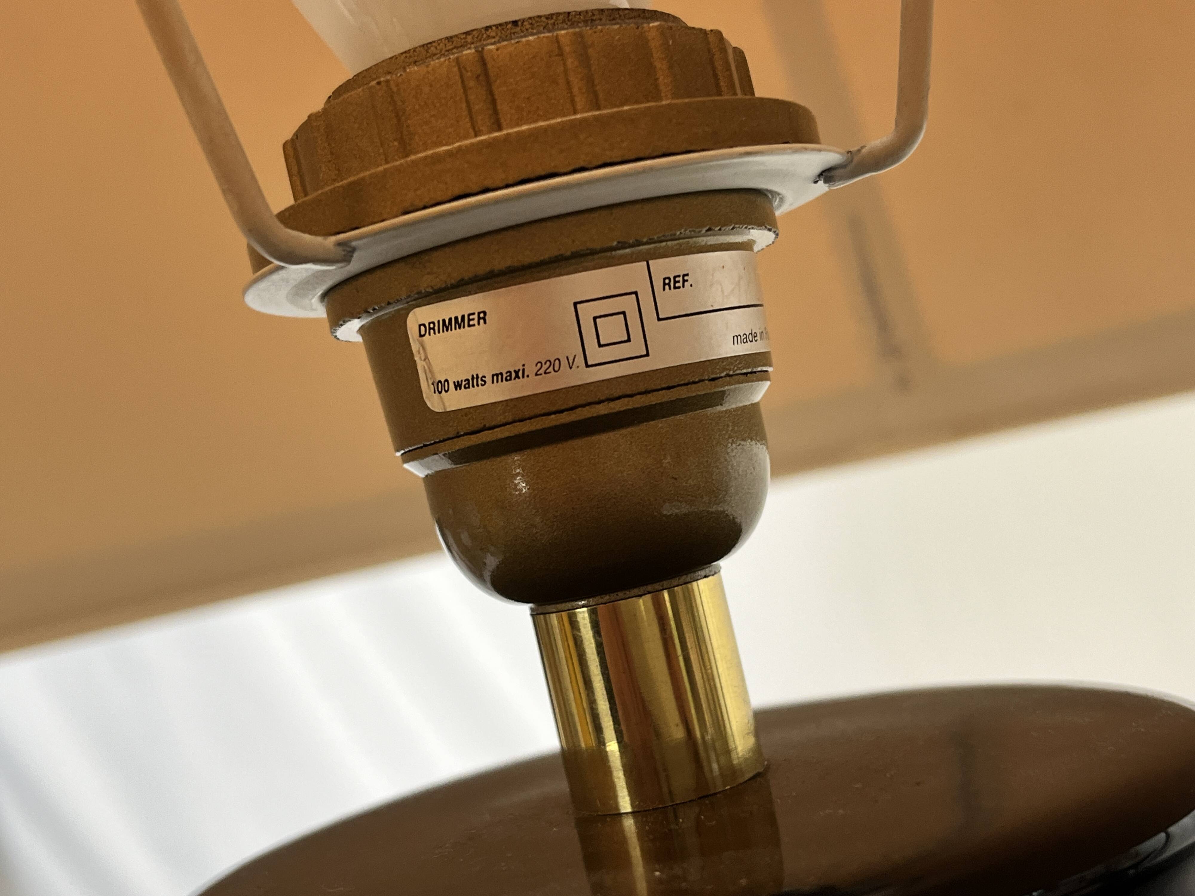 Important English porcelain lamp signed Drimmer 1989