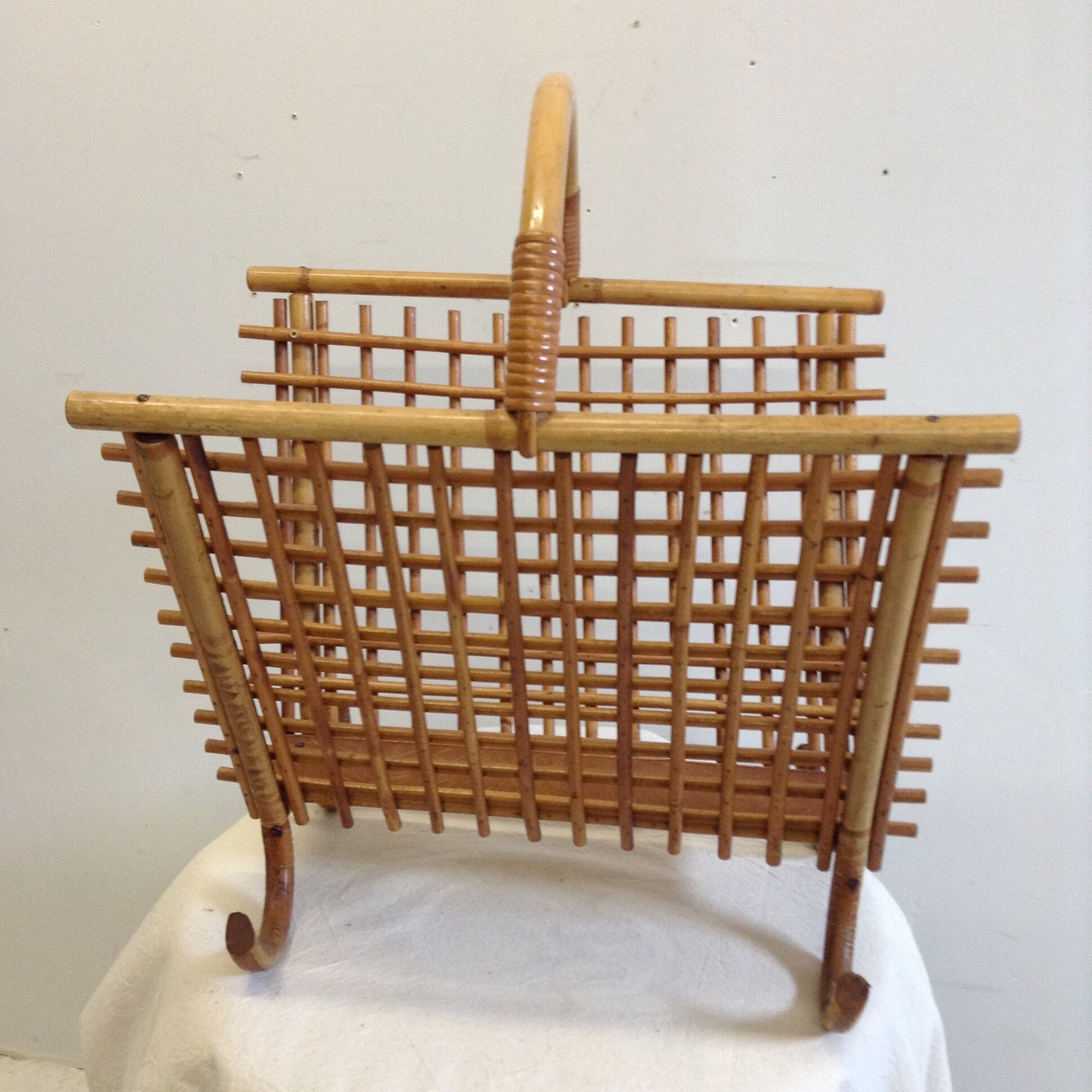 Wicker magazine rack