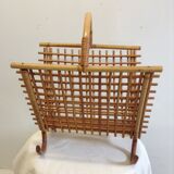 Wicker magazine rack