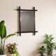 Old mirror with bamboo-style wooden frame 74x53 cm C437