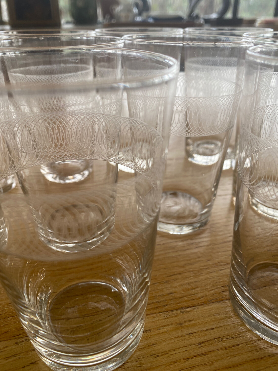 Lot de 6verres anciens à limonade art déco