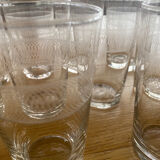 Lot de 6verres anciens à limonade art déco