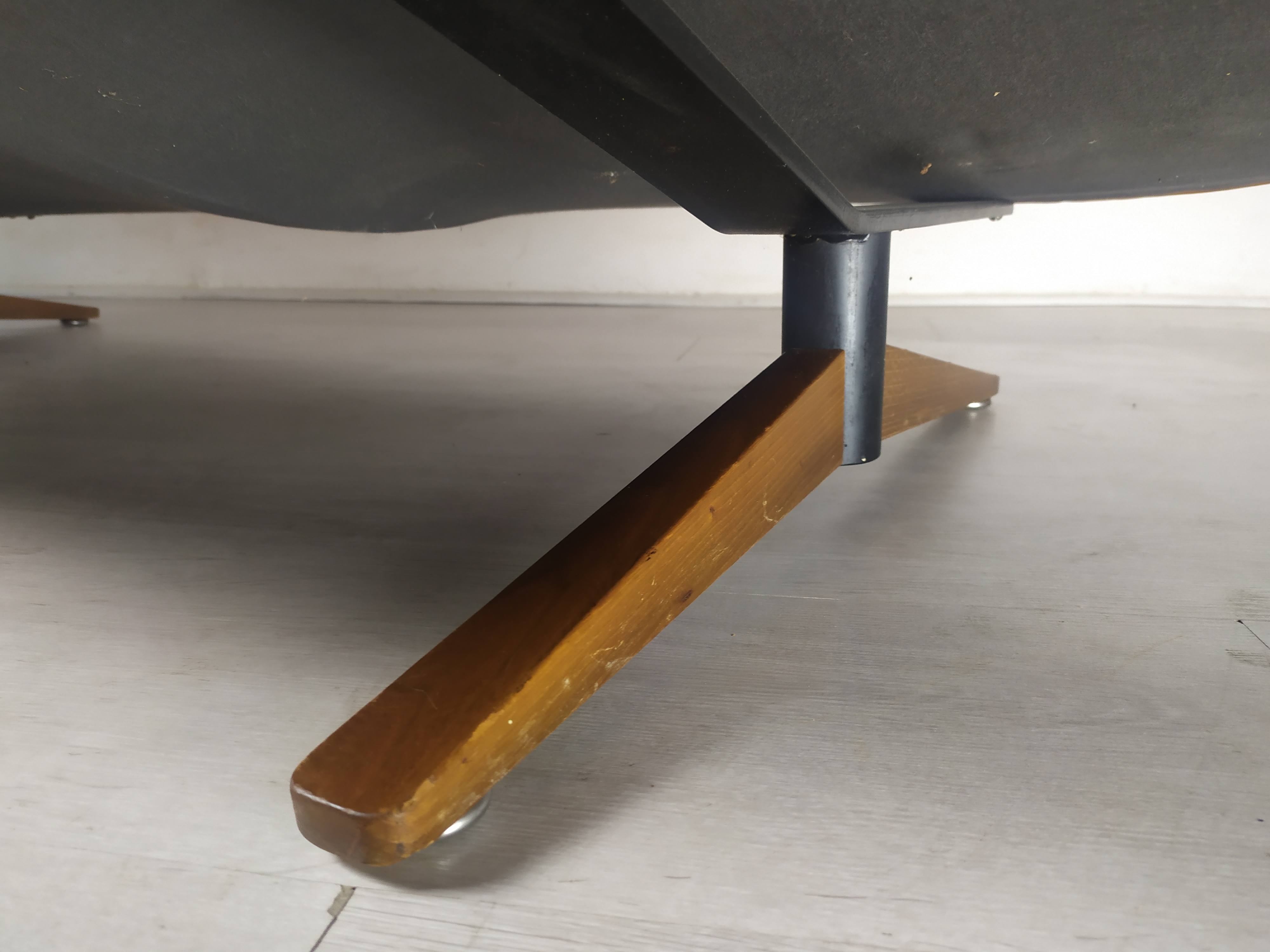 Scandinavian fawn leather sofa