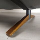 Scandinavian fawn leather sofa