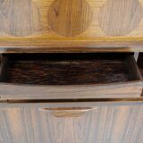 Rosewood bar cabinet "SK 661" and its 2 stools, Johannes Andersen, Denmark, 1960