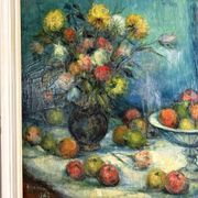 Large mid-century  still-life painting 1962