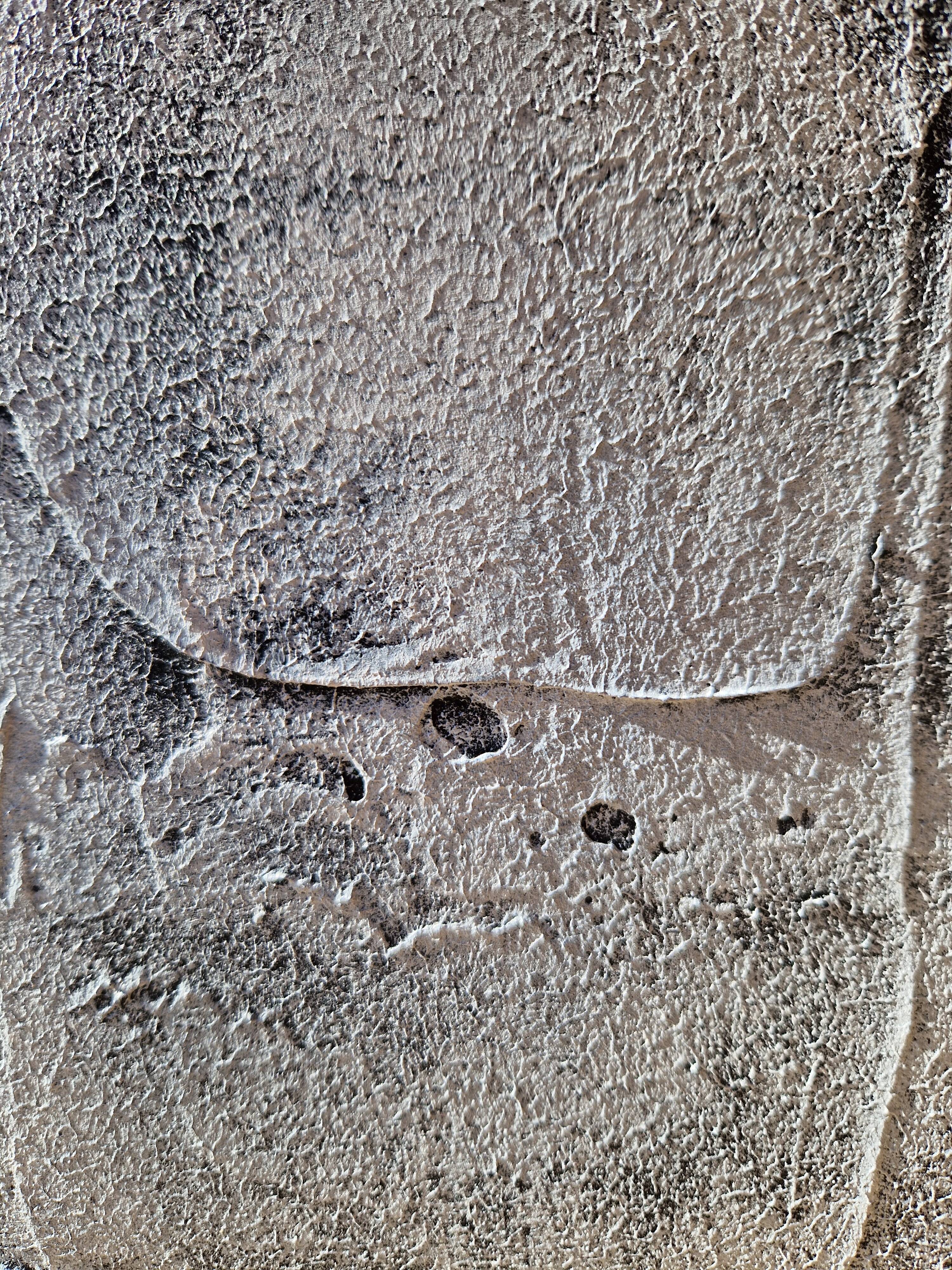 Minimalist monochrome abstract painting white