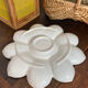Divided plate, large ceramic flower, Italy