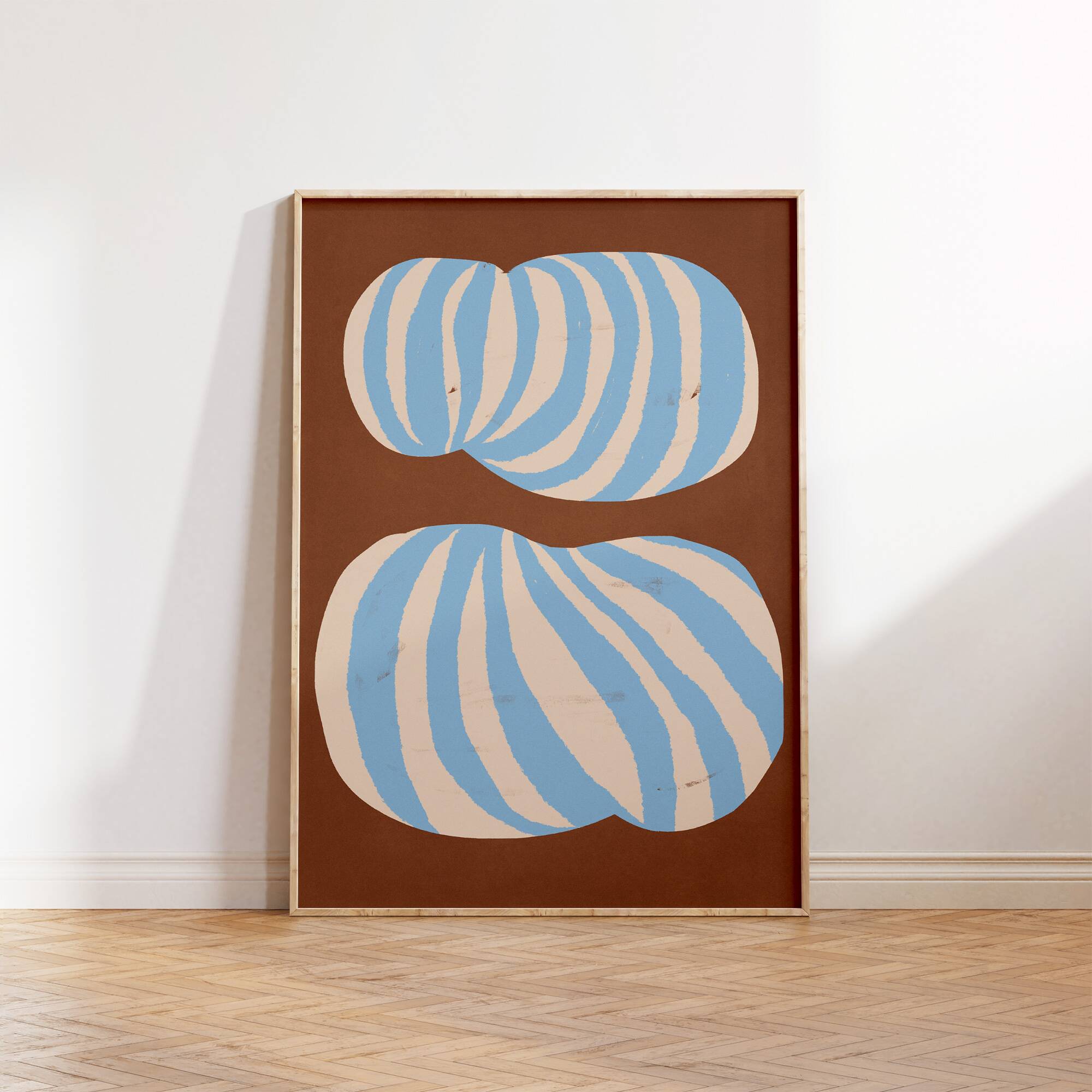 Impression giclée à rayures abstraites, 50x70cm