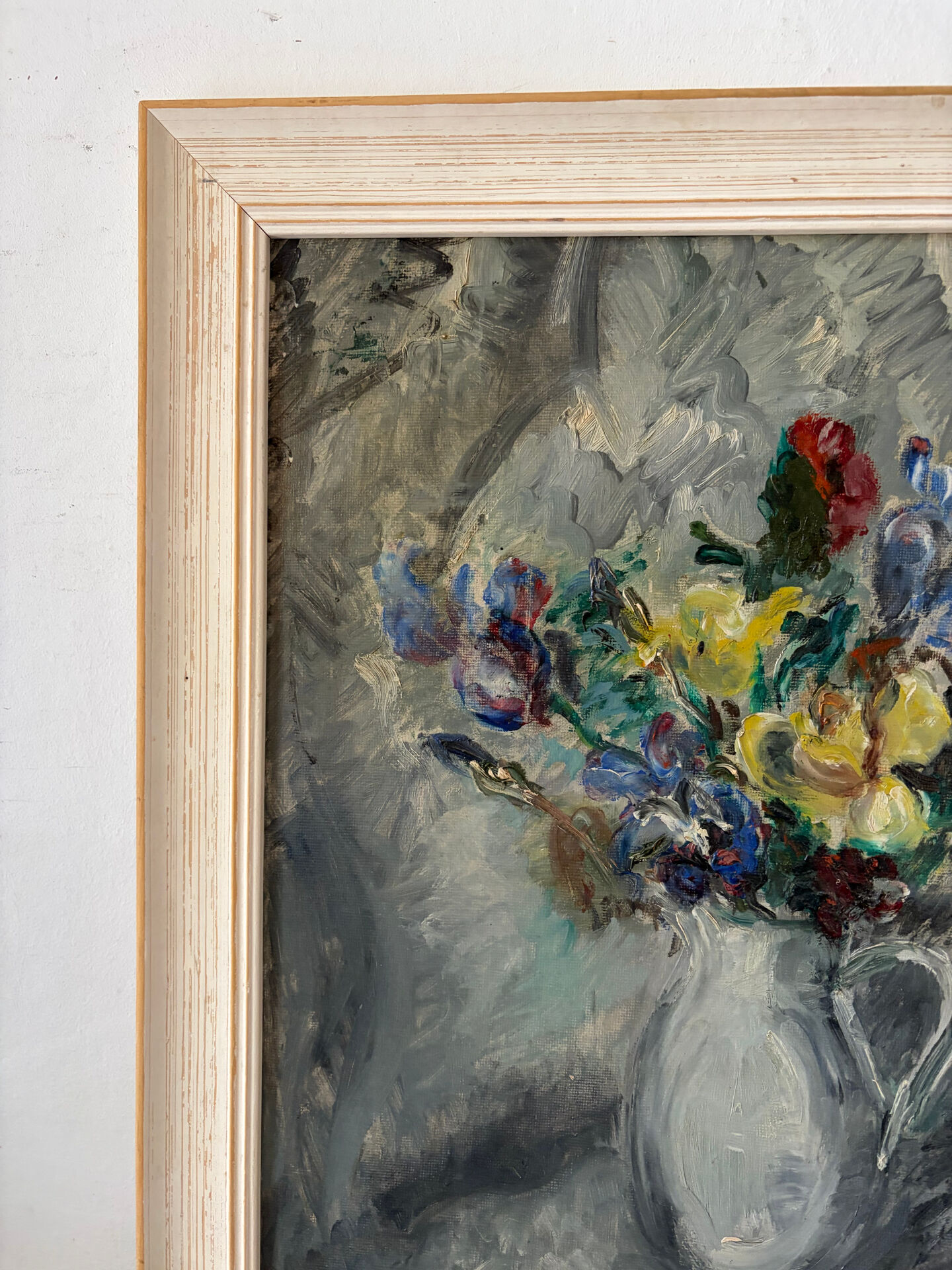 Autumn bouquet, oil on panel signed