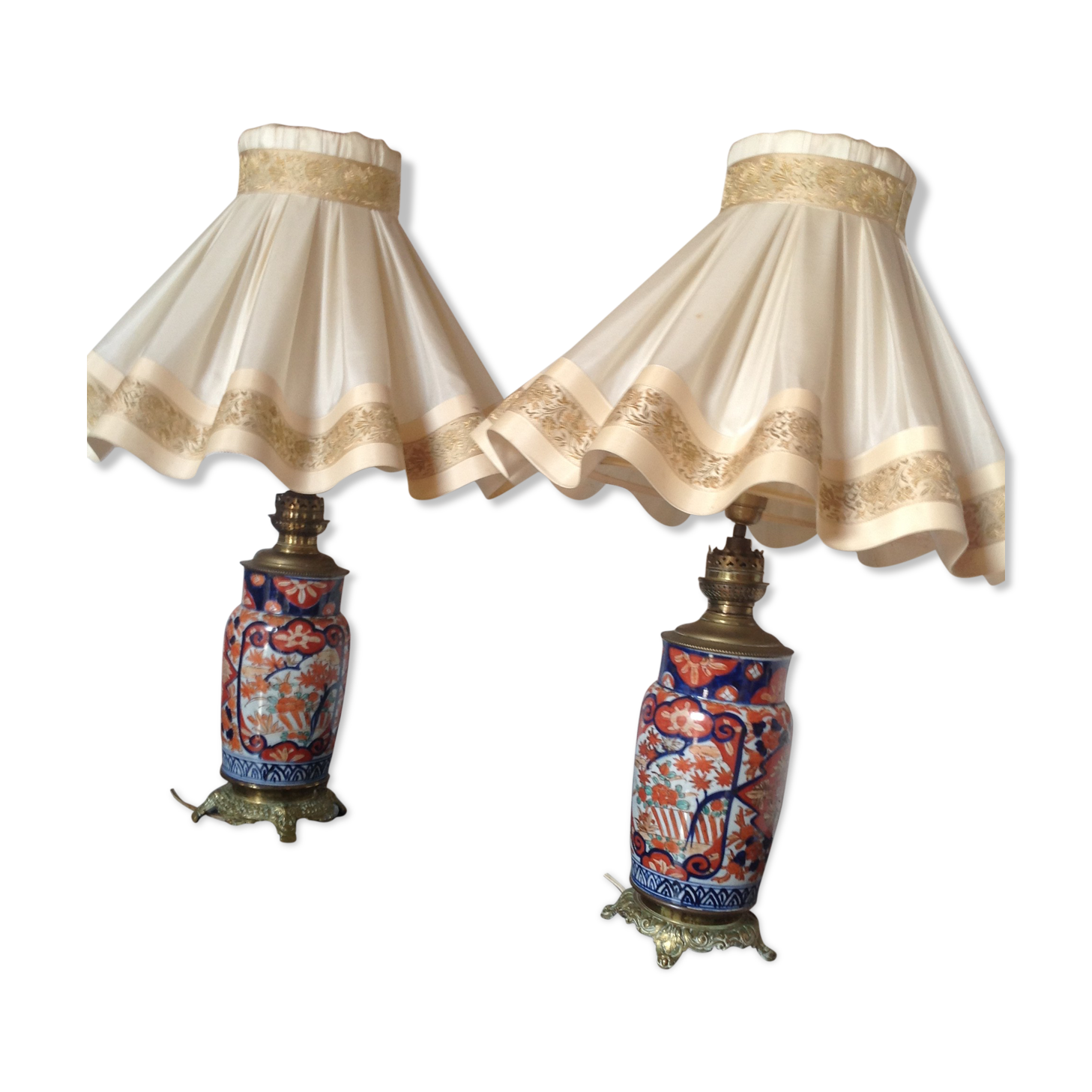 Pair of old Asian lamps