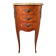 Louis XV style curved bedside table in marquetry