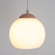 Vintage pendant lamp from milkglass lampshade with pink detail